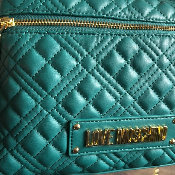 NWT Love Moschino Teal Quilted Women's Bag - Picture 9 of 9